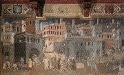 Ambrogio Lorenzetti Effects of Good Government in the City oil painting reproduction